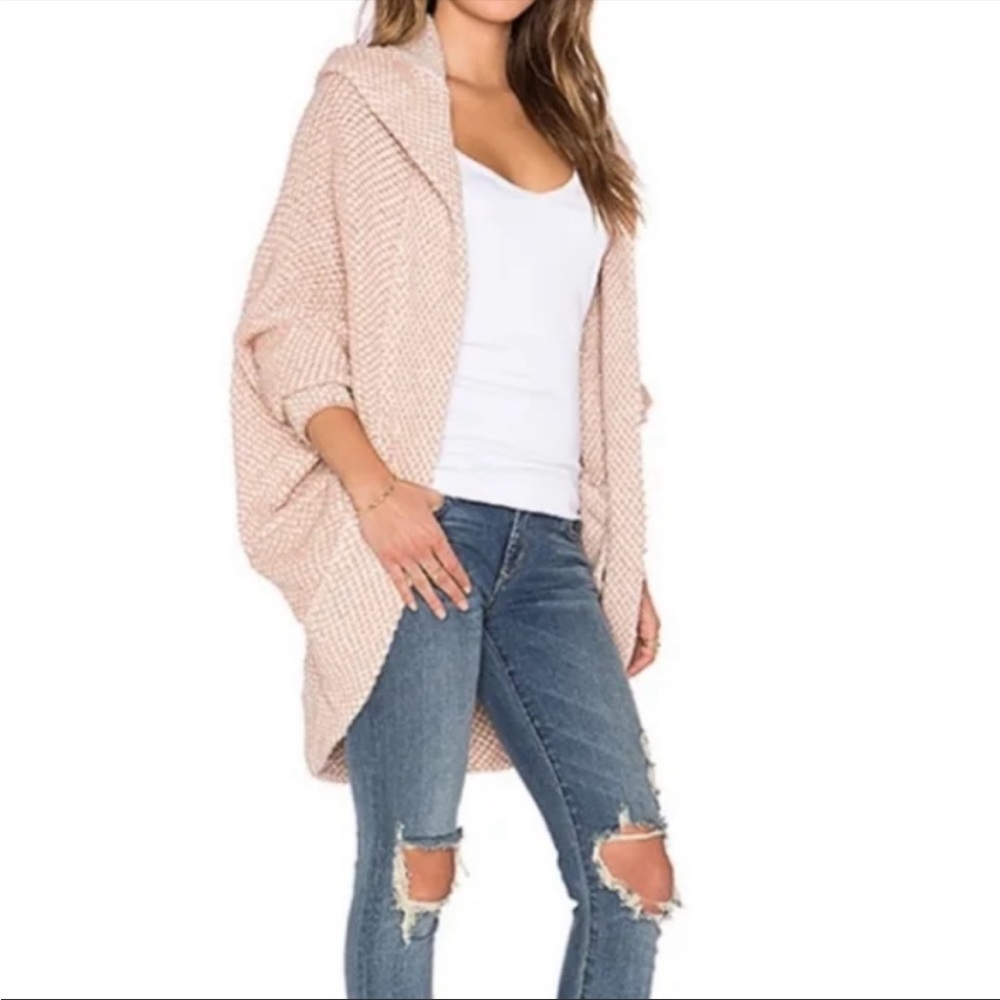 Free People Oversized Hooded Cardigan